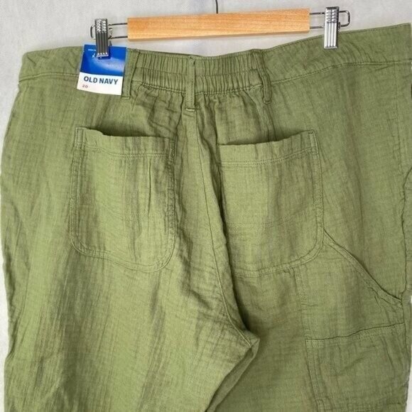 NWT Old Navy Womens High-Waisted stretchy  Tapered Pants for Olive green size 20 - Picture 7 of 14